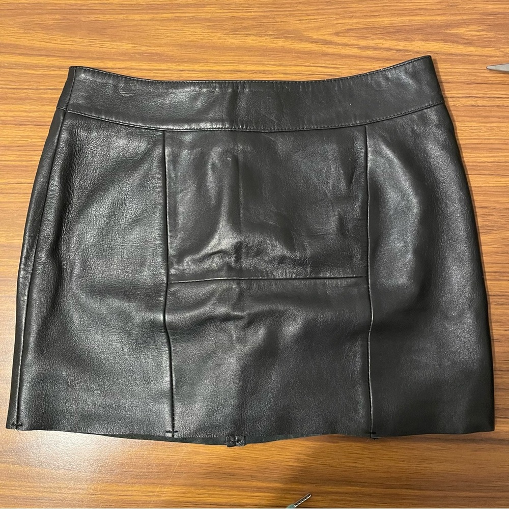 Black Leather Mini Skirt